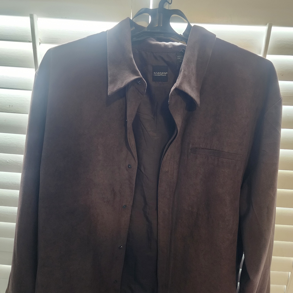 Dockers Brown Snap Down Long Sleeve Shirt